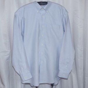 LL Bean Wrinkle-Free Classic Oxford Shirt Traditional Fit French Blue SZ 17.5-35